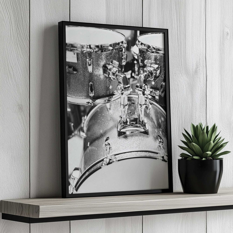 «Keep the Beat II» par Jennifer Rigsby, reproduction d'art, 24 W x 36 H, White, Framed Print