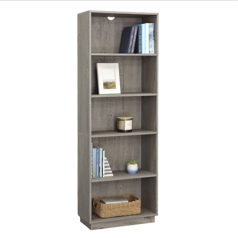 5-Shelf Bookcase, Gray Finish