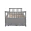 Lit de jour avec couchette et tiroirs, taille simple, gris