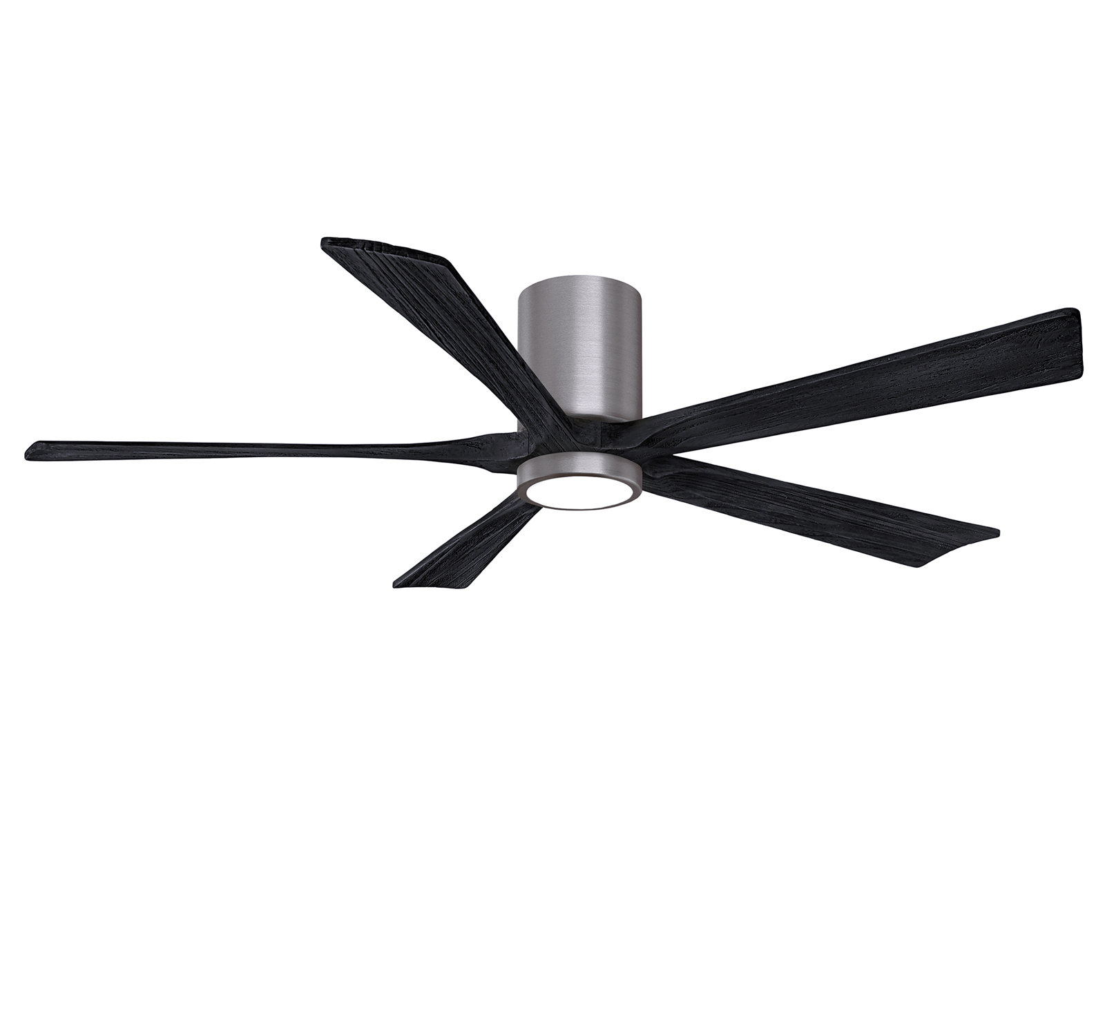 Irene Ceiling Fan with LED Light Kit, Brushed Pewter, 60", Matte Black