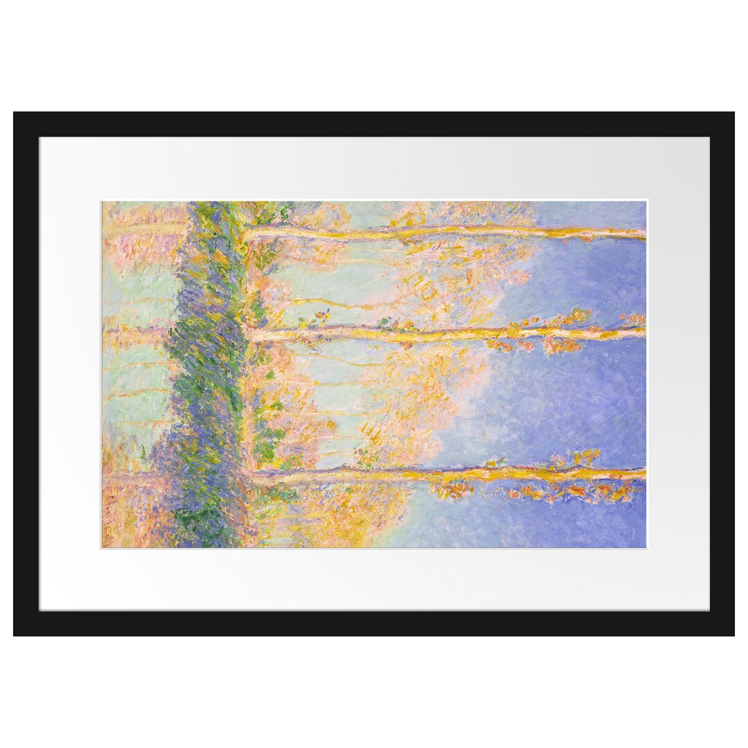 Gerahmter Kunstdruck Poplars von Claude Monet