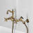 Kingston Brass Heritage Double-Handle 3-Hole Wall-Mount Bridge Kitchen Faucet with Brass Sprayer-93672641