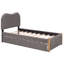 Lit plateforme tapissier avec pieds de soutien en bois et lit gigogne-1467164006