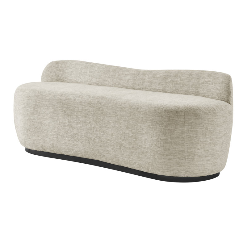 Cameil Polyester Upholstered Bench, Beige