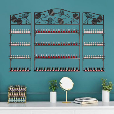 Wall-Mounted Iron Nail Polish Rack
