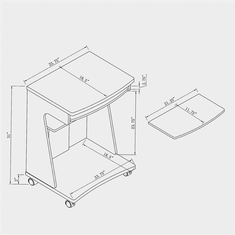 A multi-functional trolley microwave oven cabinet kitchen cabinet computer cabinet with one sliding shelf two shelves round wheels can rotate swivel wheels red cocoa coffee brown