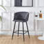 Tabouret de bar, ensemble de 2, tabouret de bar avec dossier en velours