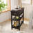Wood Narrow Sided, Table Sofa Side Table with Drawers and Partition in 180 Flip Over Design-765032753
