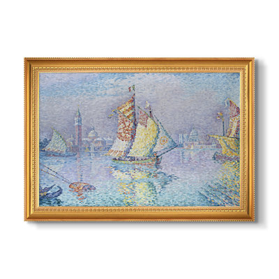 Venise, la voile jaune (Venise, la voile jaune), 1904 - Paul Signac - Toile encadrée sur mesure