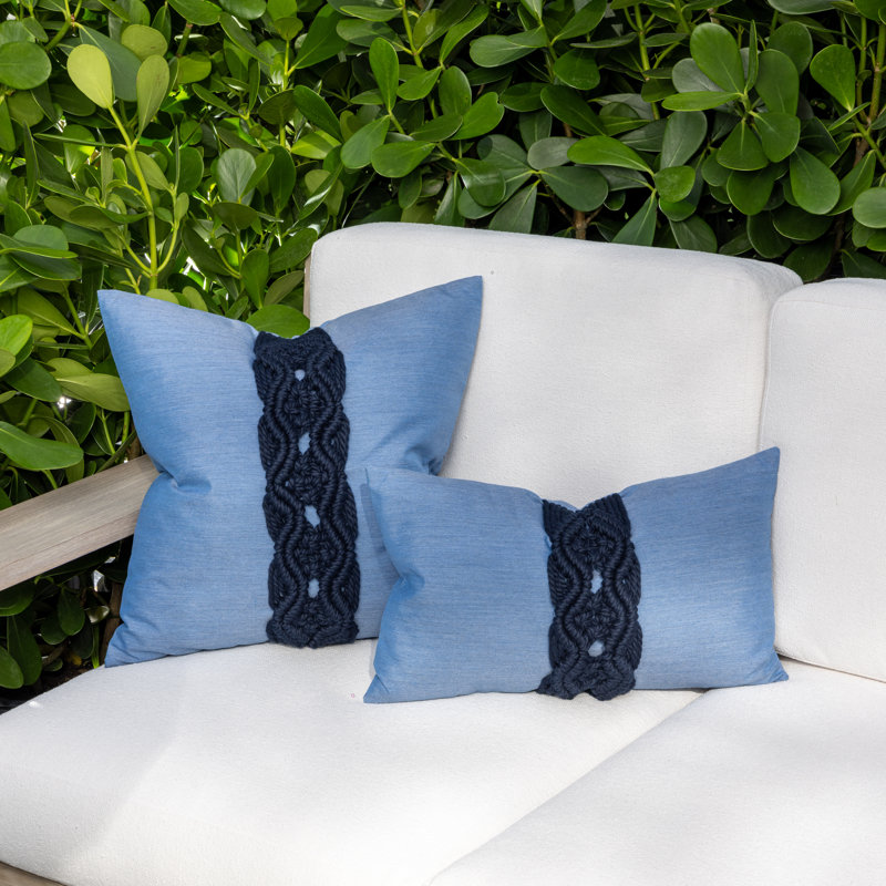 Palomar Outdoor Square Sunbrella® Pillow Cover & Insert, Indigo