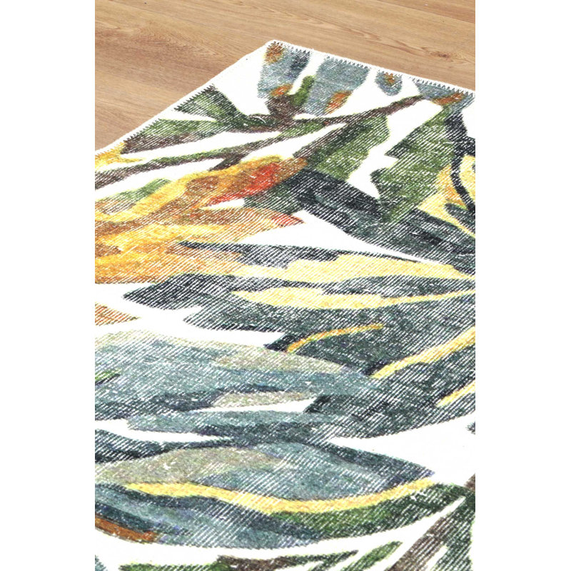Tapis oriental vert Haddon, Rectangle 6 pi 6 po x 9 pi 5 po