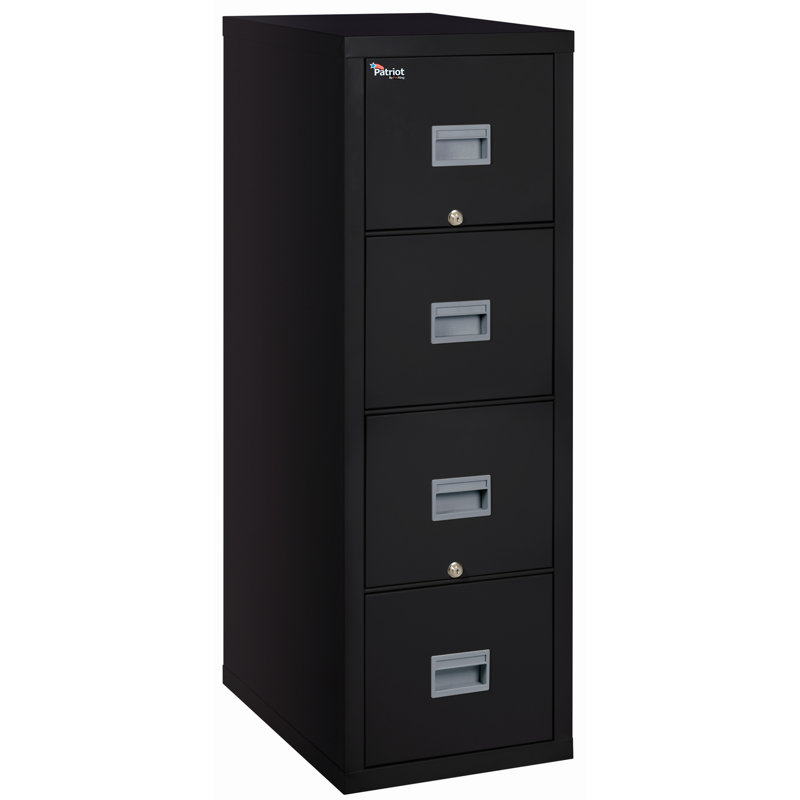 Patriot 4 - Drawer File Cabinet, Black, 17.69" W