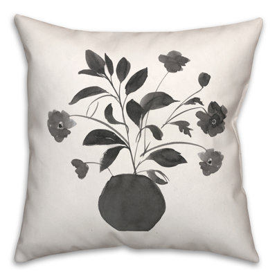 Coussin Monochromatique Floral II