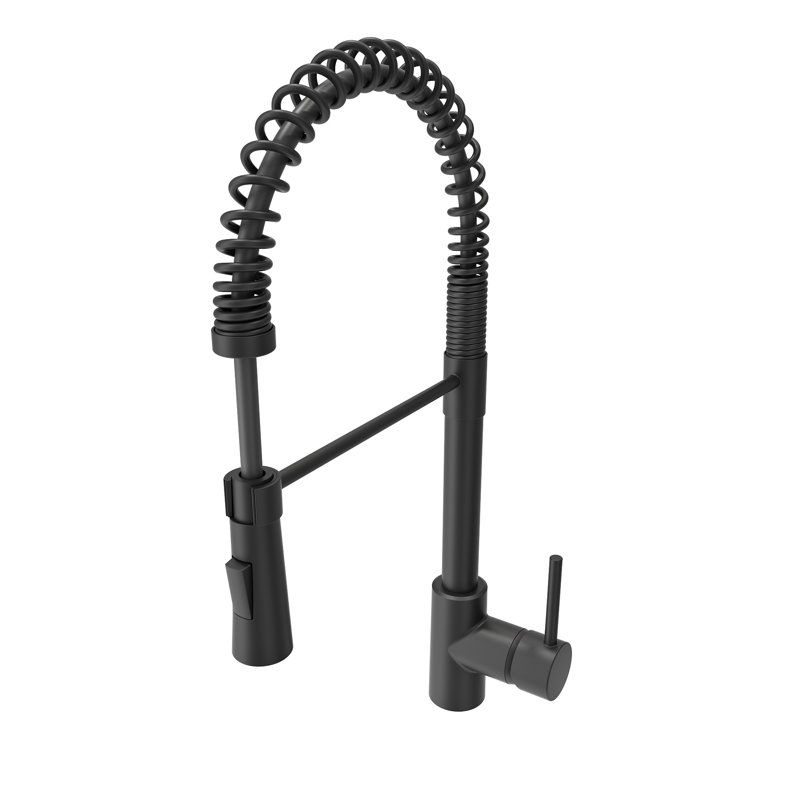 Robinet de cuisine rétractable Livenza 2.0, Noir mat