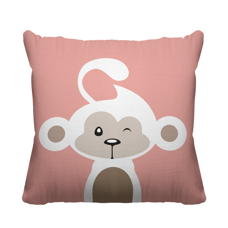 Coussin intérieur Ollie, 19 po x 19 po, Rose, Carré