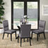 Vosburg 4 - Person Glass Top Pedestal Dining Set