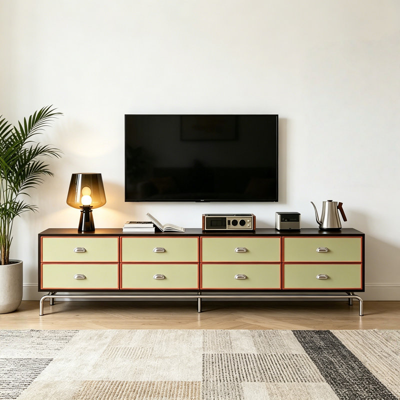 Meuble télé moderne et minimaliste, 22.44" H x 86.61" L x 15.35" W