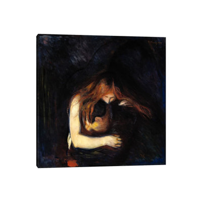 The Vampire (Love And Pain), 1894 by Edvard Munch - Wrapped Canvas Gallery-Wrapped Canvas Giclée