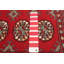 Tapis unique en laine rouge foncé de conception unique 4 pi 11 po x 8 pi 1 po Peshawar