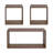 Dipaolo 3 Piece Solid Wood Accent Shelves