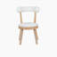 Ensemble de 2 chaises de salle à manger rembourrées modernes, bois d'hévéa, naturel et beige