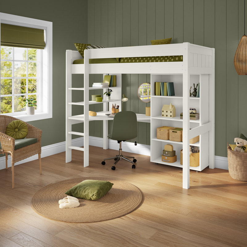 New Classic Highsleeper with Integrated Desk and Shelving and Tall Bookcase