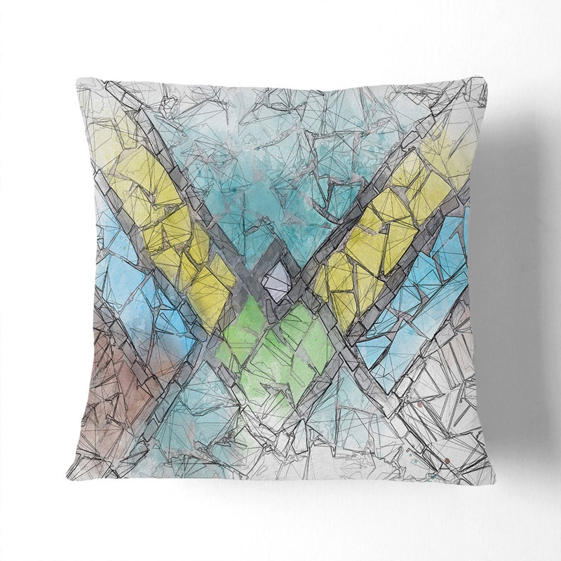 Geometric Square Cushion, 55cm H x 55cm W x 20cm D