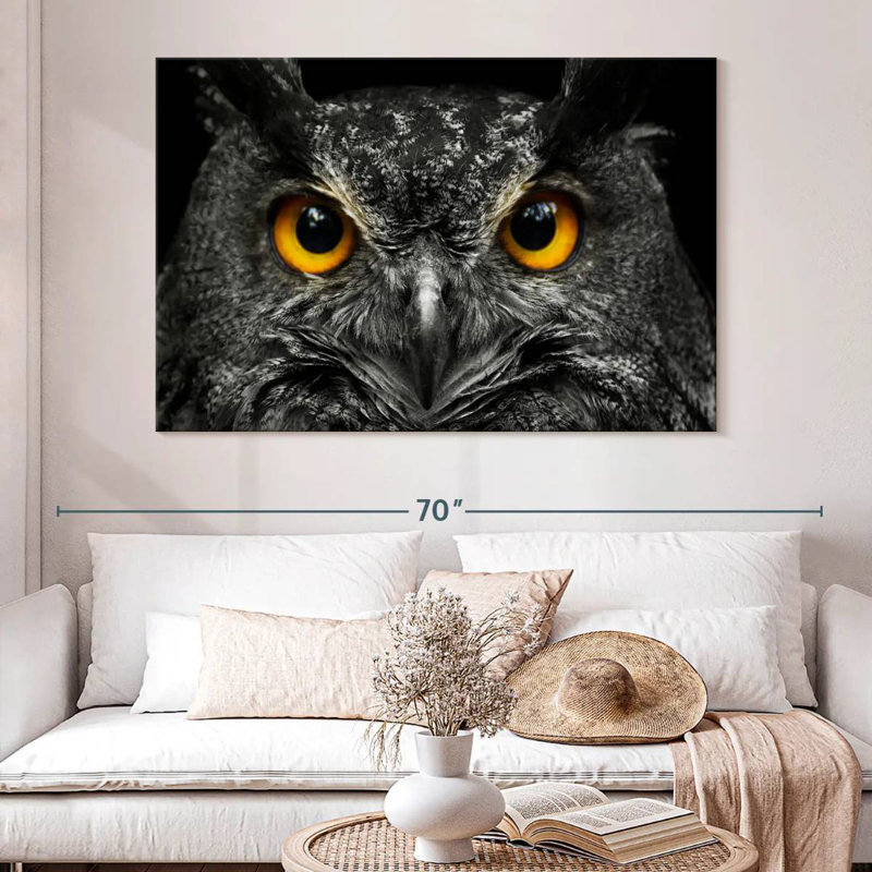 Yellow Eyed Owl, 34" H x 51" W