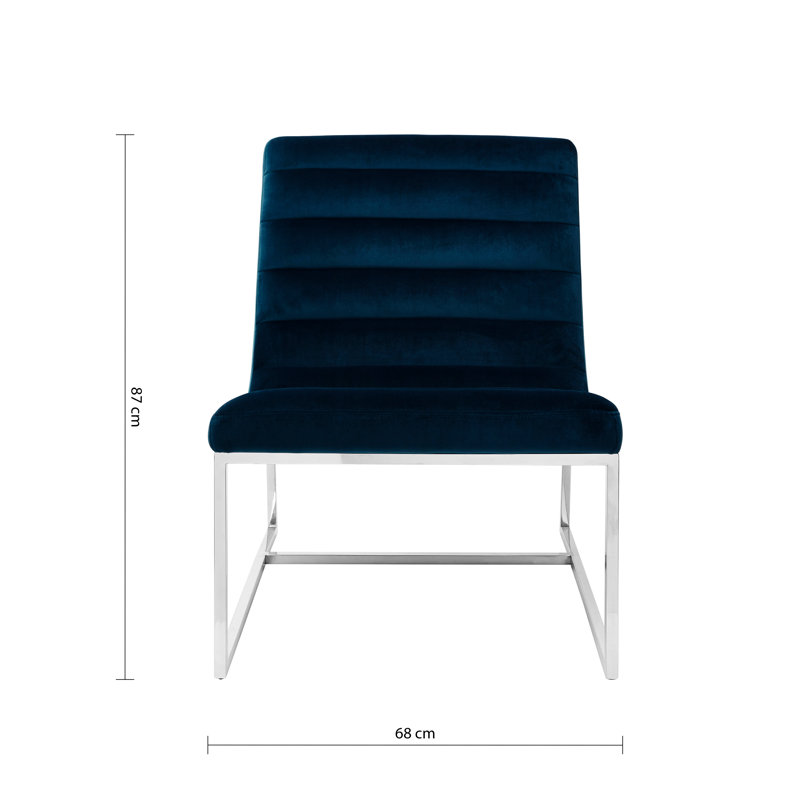 Garceau Upholstered Slipper Chair, Midnight