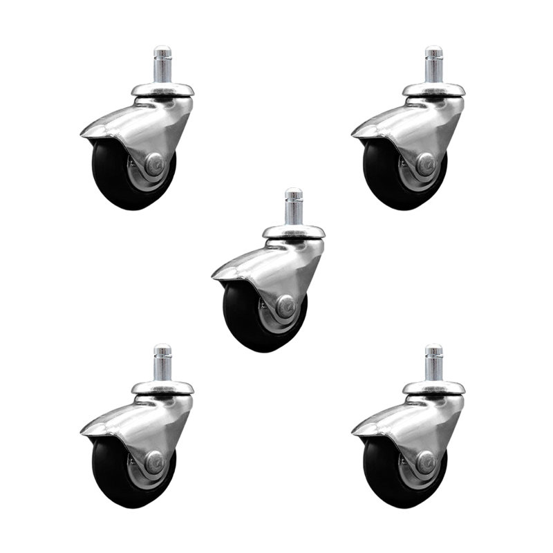 Chrome and Neoprene Rubber Caster