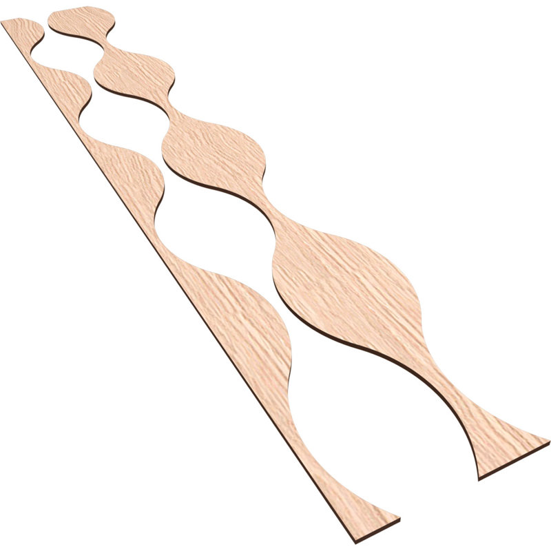 Ensemble de panneaux muraux décoratifs en bois Ozark, 94" H x 9" W x 0.37" D, Chêne rouge