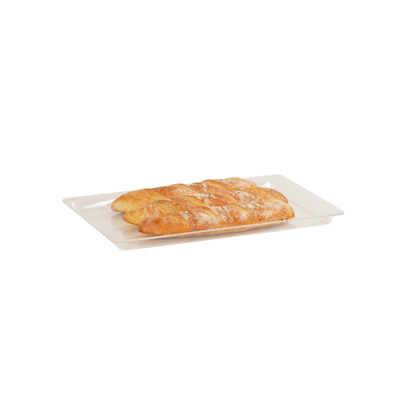 Plateau de boulangerie peu profond, Transparent, H 1 po x l 18 po x P 13 po
