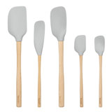 Flex-Core Wood Handled Spatula 5 Piece Set For Meal