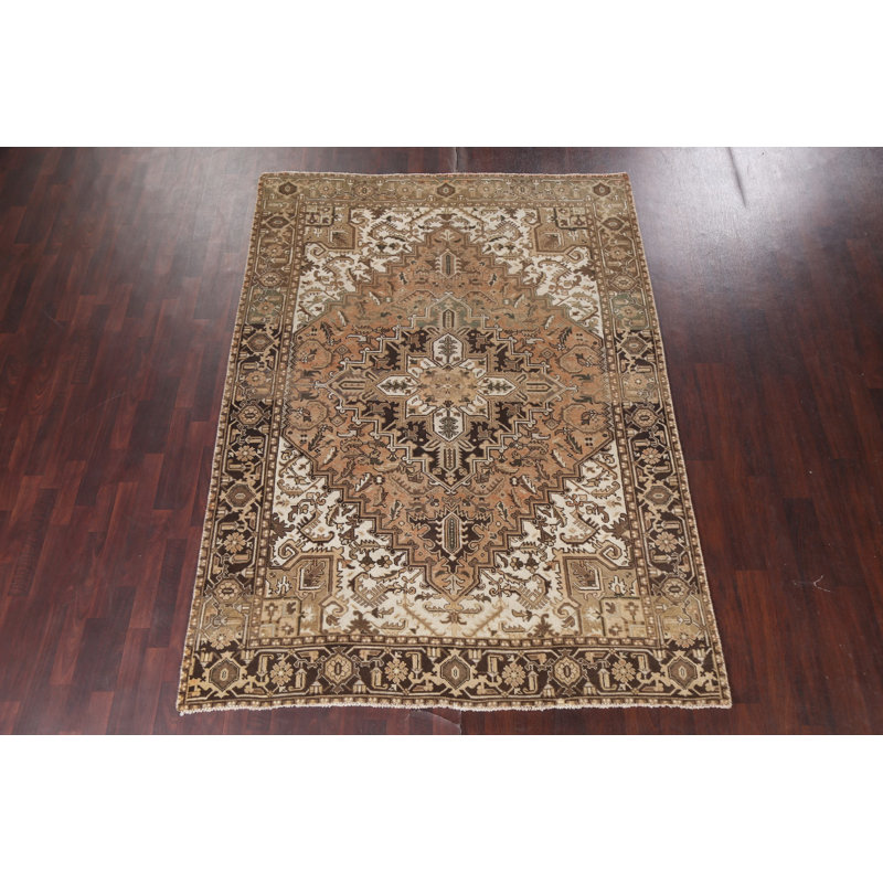Tapis géométrique rétro 6 x 9