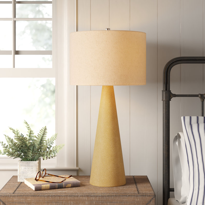 Kecia Concrete Table Lamp, Yellow