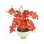 Modern Faux Orchid Arrangement In Ceramic Vase