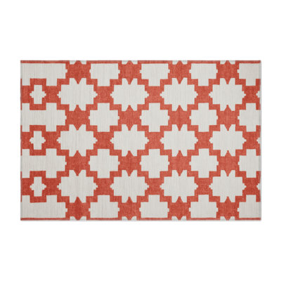 Tapis gris intérieur et extérieur Trellis