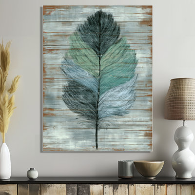 Boho, texture de bois plume - art mural géométrique en métal, impression bohémienne