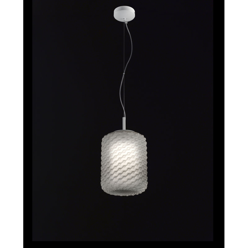 Domino 1 - Light White Pendant, 34cm H x 21cm W x 21cm D, Grey
