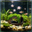 Multicolore en résine, aquarium, baril de vin, 3,15 x 2,36 x 2,76 pouces-131214460