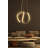 Elegant Adjustable Chandelier, Black Aluminium Body, 9.8 x 9.8 x 15.7 inches | Height Adjustable from 0 to 31.5 inches | LED 4000K, 24-36 Watts | Modern Lighting Fixture for Living Room & Dining Areas, Stylish Design-271835284