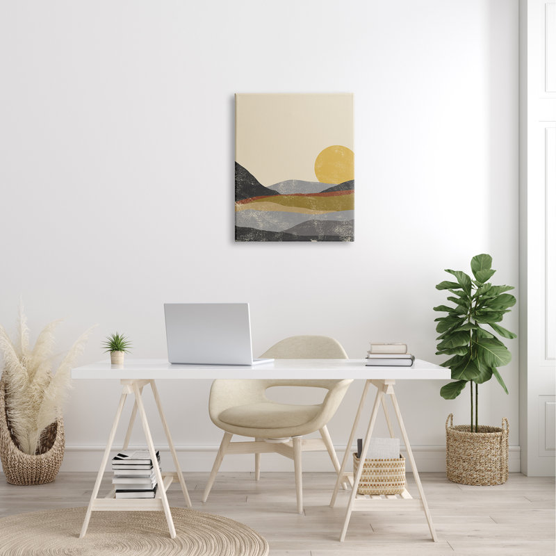 Art mural sur toile tendue, "Sunrise Clrif", Toile tendue, H 24 po x l 30 po