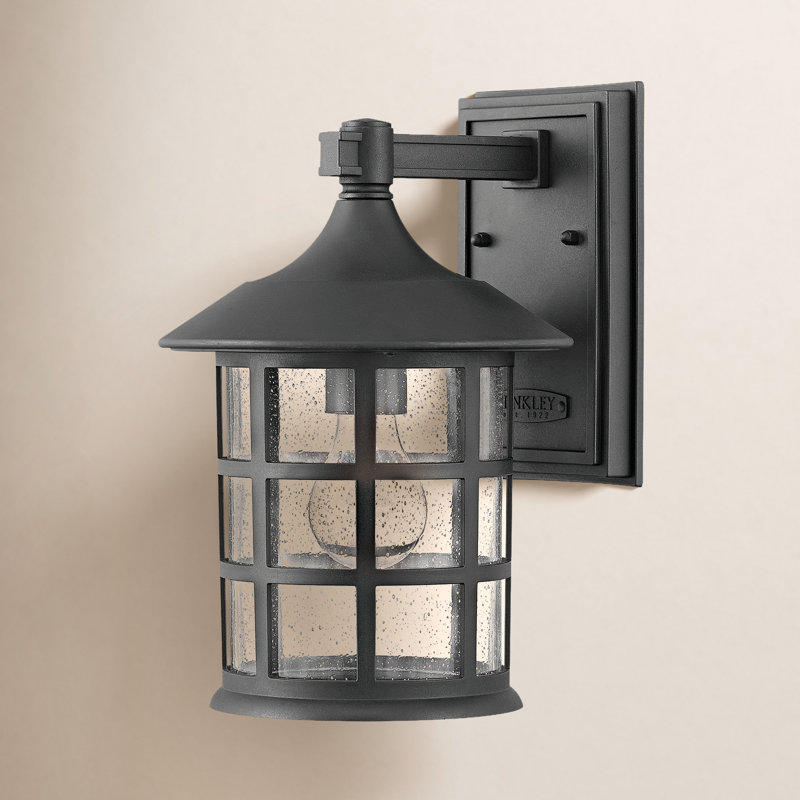 Freeport White 1 - Bulb Outdoor Wall Lantern, 15.25" H x 10" W x 11.24" D, Textured Black