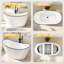 Baignoire autoportante autoportante en acrylique 51 po x l 27 po P 51 po x 27 po avec rebord noir et bonde centrale-134399702