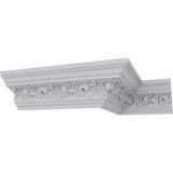 3 3/8"H x 3 3/8"P x 4 3/4"F x 94 1/2"L Versailles Crown Moulding