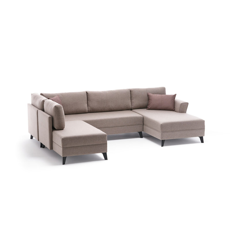 Canapé-lit modulaire de coin à gauche 30,71 po Mcpherson, Beige