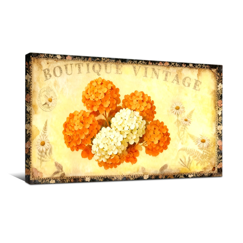 «Plants & Flowers Vintage Flowers Boutique», reproduction d'art, H 16 po x l 32 po