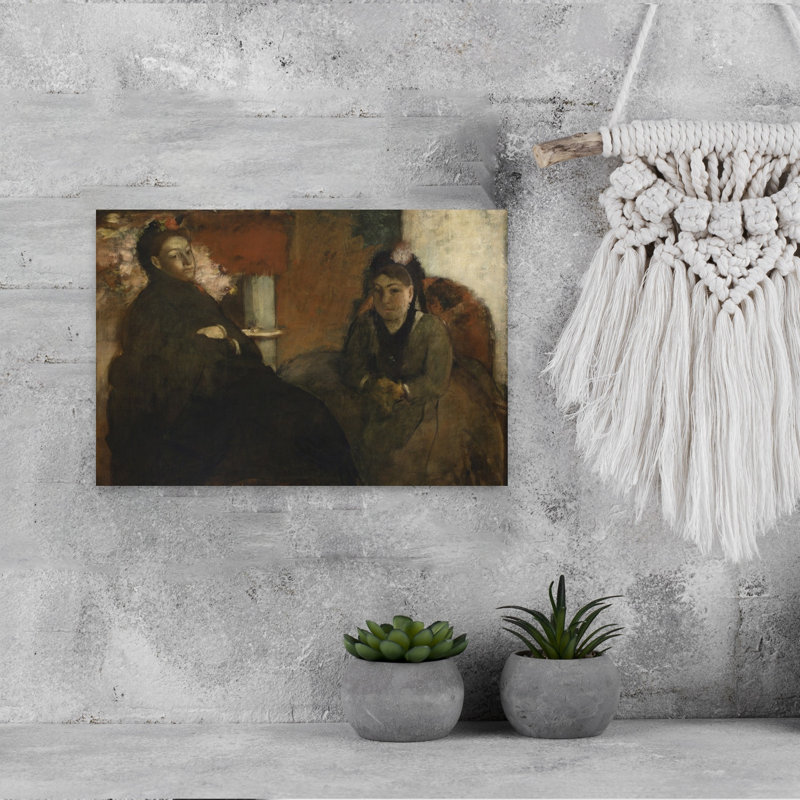 Portrait Of Mme. Lisle And Mme. Loubens, 1866-70 Abstract Contemporary Portrait Wall Art Print, 30.48cm H x 45.72cm W