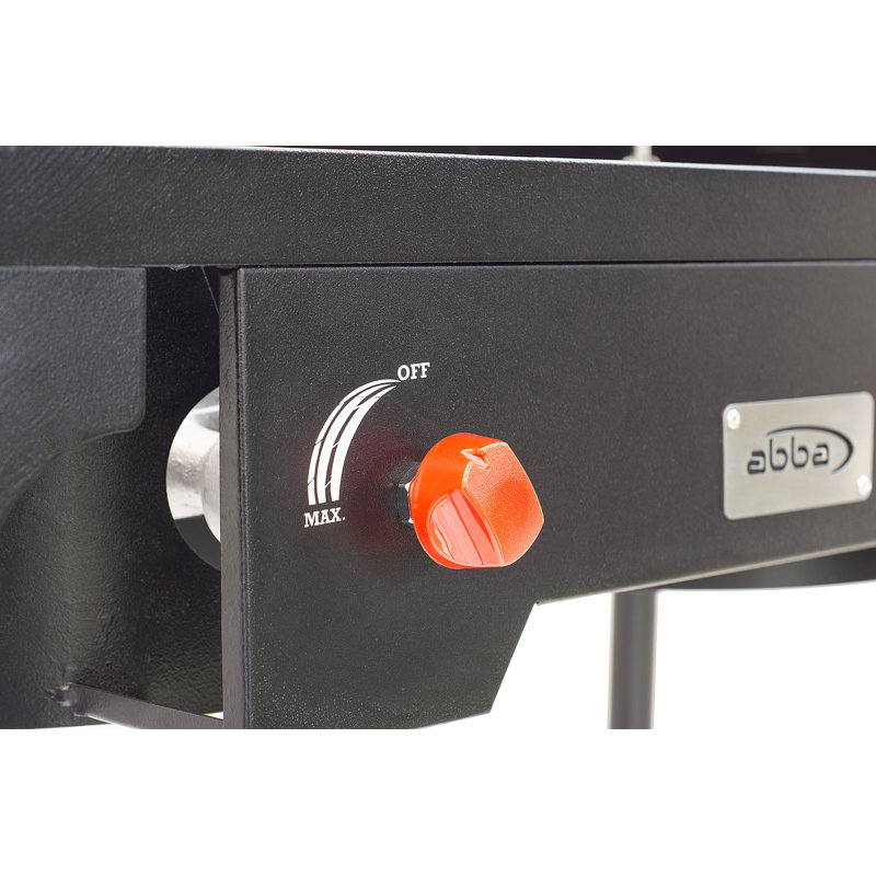 Professional Black Steel 2-Burner Outdoor Propane Stove