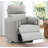 Sagen Gray Faux Leather Glider Recliner With Swivel